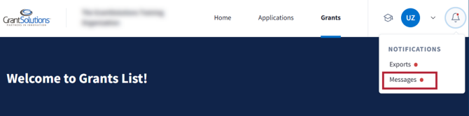Notification Drop down Menu